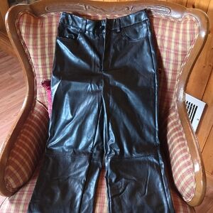 SHEIN Glossy Black Straight Leg Pants